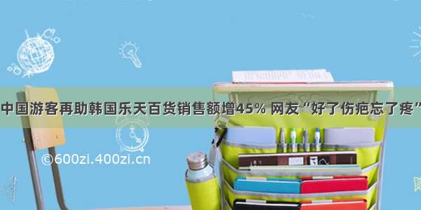 中国游客再助韩国乐天百货销售额增45% 网友“好了伤疤忘了疼”