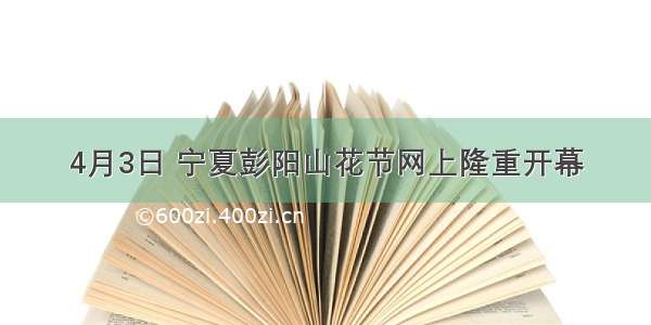 4月3日 宁夏彭阳山花节网上隆重开幕