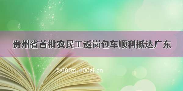 贵州省首批农民工返岗包车顺利抵达广东