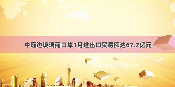 中缅边境瑞丽口岸1月进出口贸易额达67.7亿元