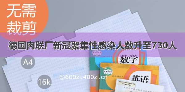 德国肉联厂新冠聚集性感染人数升至730人