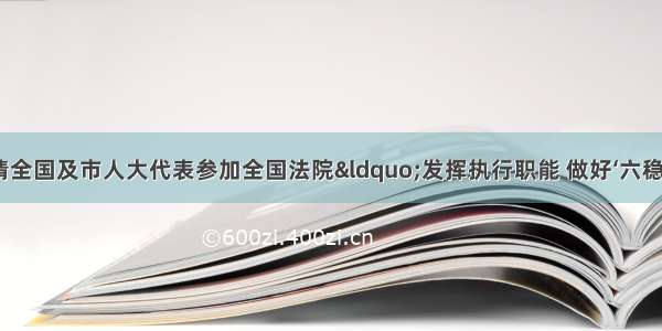 抚顺中院邀请全国及市人大代表参加全国法院“发挥执行职能 做好‘六稳’工作落实‘六