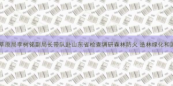 国家林业和草原局李树铭副局长带队赴山东省检查调研森林防火 造林绿化和国有林场改革