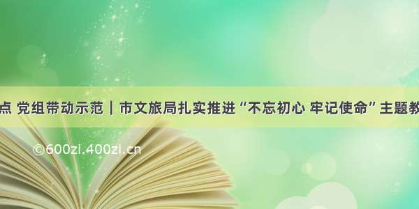 紧扣行业特点 党组带动示范｜市文旅局扎实推进“不忘初心 牢记使命”主题教育学习研讨