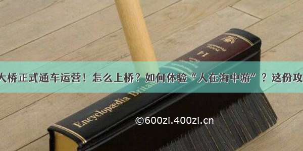 港珠澳大桥正式通车运营！怎么上桥？如何体验“人在海中游”？这份攻略收好！