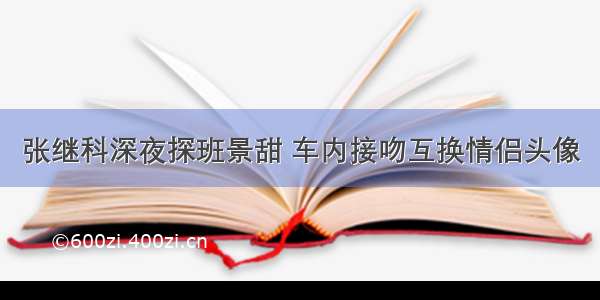 张继科深夜探班景甜 车内接吻互换情侣头像