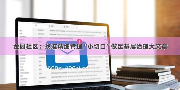 金园社区：找准精细管理“小切口”做足基层治理大文章