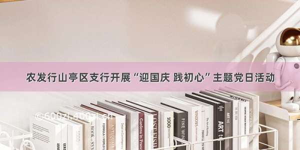 农发行山亭区支行开展“迎国庆 践初心”主题党日活动