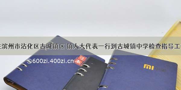 驻滨州市沾化区古城镇区 镇人大代表一行到古城镇中学检查指导工作