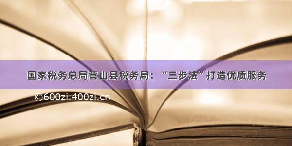 国家税务总局营山县税务局：“三步法”打造优质服务