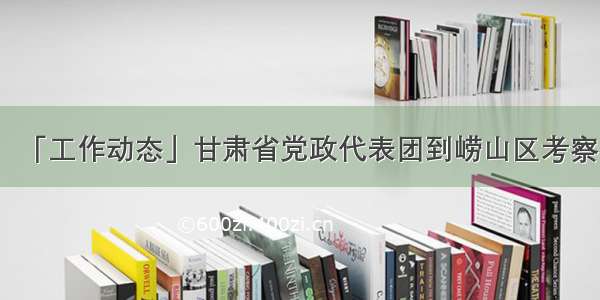 「工作动态」甘肃省党政代表团到崂山区考察