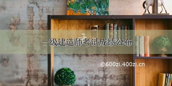 一级建造师考试成绩公布