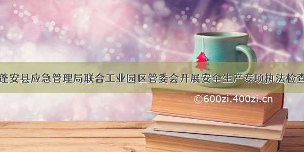 蓬安县应急管理局联合工业园区管委会开展安全生产专项执法检查