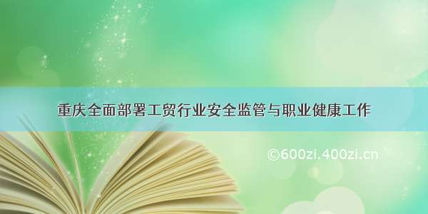 重庆全面部署工贸行业安全监管与职业健康工作