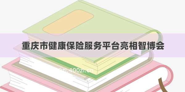 重庆市健康保险服务平台亮相智博会