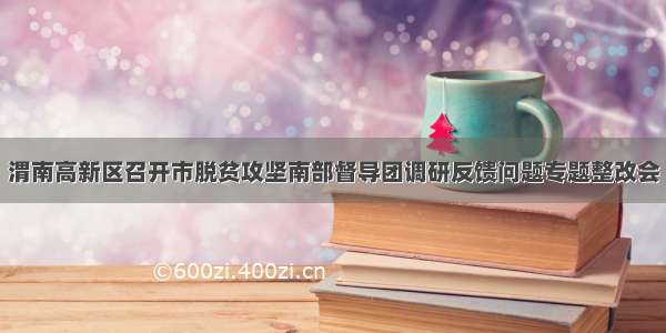 渭南高新区召开市脱贫攻坚南部督导团调研反馈问题专题整改会