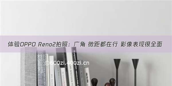 体验OPPO Reno2拍照：广角 微距都在行 影像表现很全面