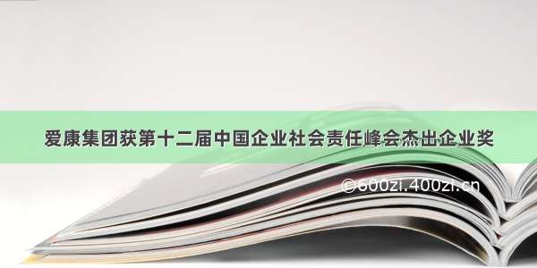 爱康集团获第十二届中国企业社会责任峰会杰出企业奖