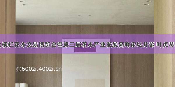 中山&middot;横栏花木交易博览会暨第三届花木产业发展高峰论坛开幕 叶贞琴赖泽华危伟汉