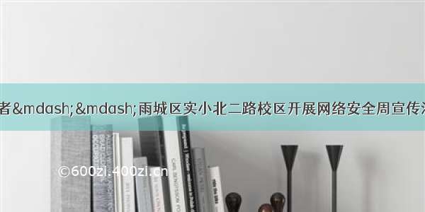 做网络安全的守护者——雨城区实小北二路校区开展网络安全周宣传活动 雅安频道 四川