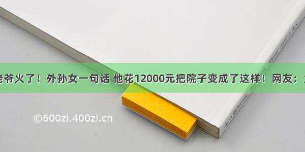 这个姥爷火了！外孙女一句话 他花12000元把院子变成了这样！网友：太羡慕