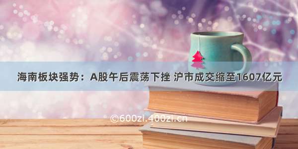 海南板块强势：A股午后震荡下挫 沪市成交缩至1607亿元