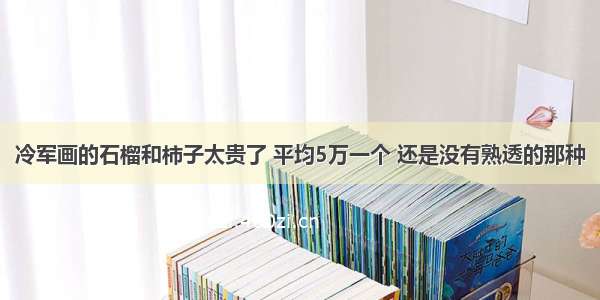 冷军画的石榴和柿子太贵了 平均5万一个 还是没有熟透的那种