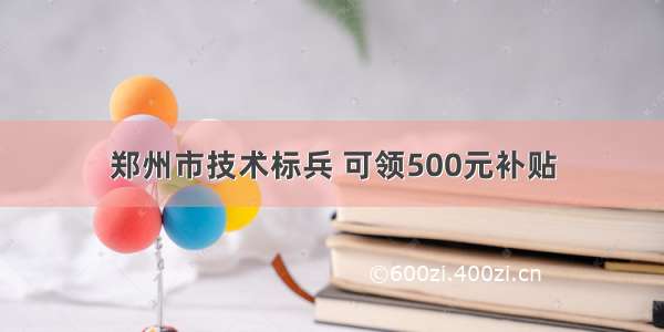 郑州市技术标兵 可领500元补贴