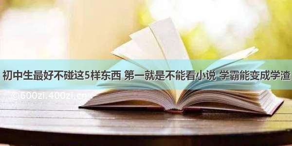 初中生最好不碰这5样东西 第一就是不能看小说 学霸能变成学渣