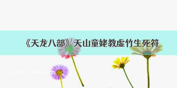 《天龙八部》天山童姥教虚竹生死符