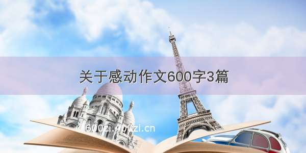 关于感动作文600字3篇