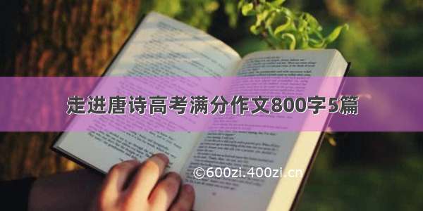 走进唐诗高考满分作文800字5篇