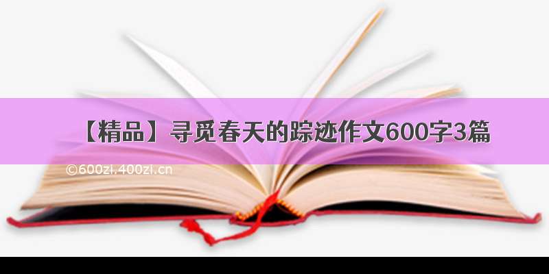 【精品】寻觅春天的踪迹作文600字3篇