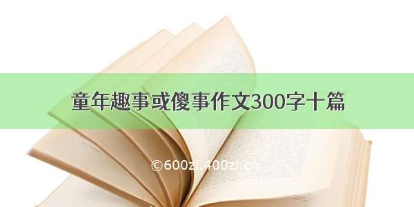 童年趣事或傻事作文300字十篇