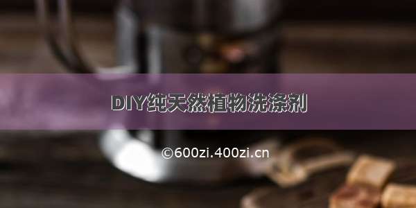 DIY纯天然植物洗涤剂