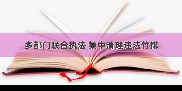 多部门联合执法 集中清理违法竹排