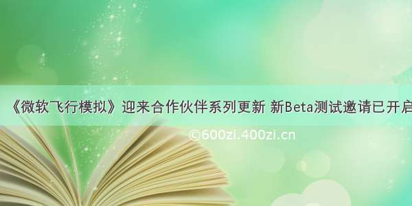 《微软飞行模拟》迎来合作伙伴系列更新 新Beta测试邀请已开启