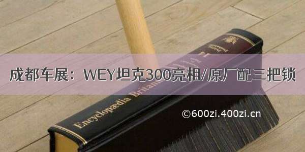 成都车展：WEY坦克300亮相/原厂配三把锁