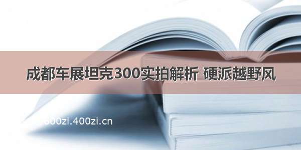 成都车展坦克300实拍解析 硬派越野风