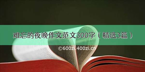 难忘的夜晚作文范文300字（精选3篇）