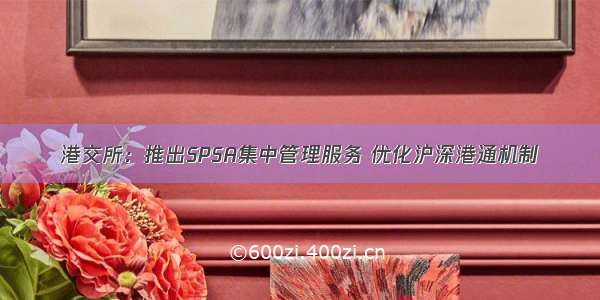 港交所：推出SPSA集中管理服务 优化沪深港通机制