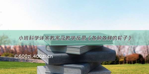 小班科学详案教案及教学反思《各种各样的轮子》