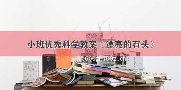 小班优秀科学教案《漂亮的石头》