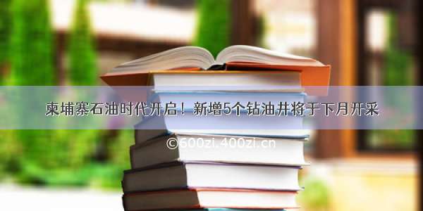 柬埔寨石油时代开启！新增5个钻油井将于下月开采