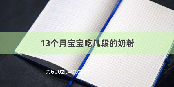 13个月宝宝吃几段的奶粉