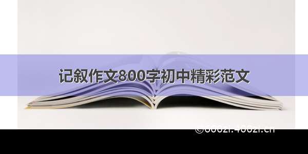 记叙作文800字初中精彩范文