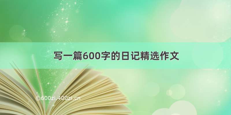 写一篇600字的日记精选作文