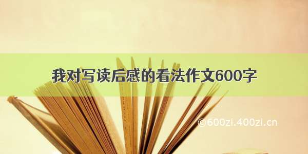 我对写读后感的看法作文600字