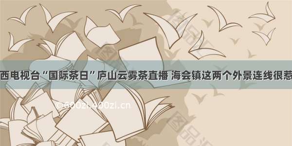 江西电视台“国际茶日”庐山云雾茶直播 海会镇这两个外景连线很惹眼