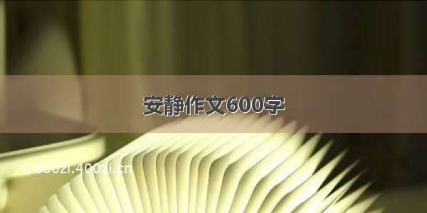 安静作文600字